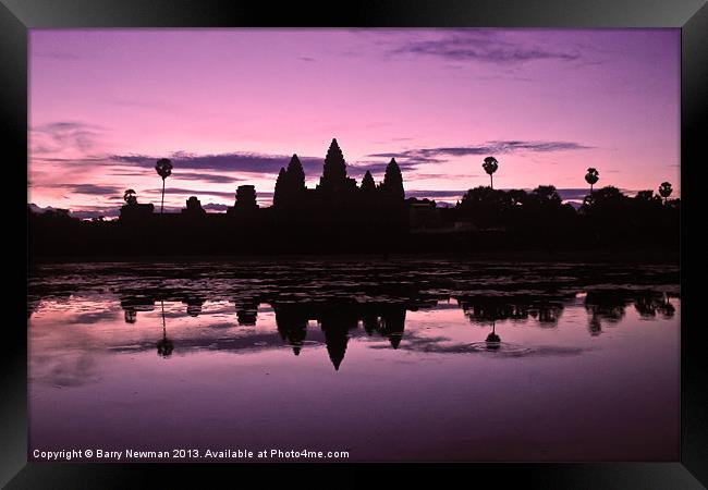 Temple Reflections Framed Print by Barry Newman