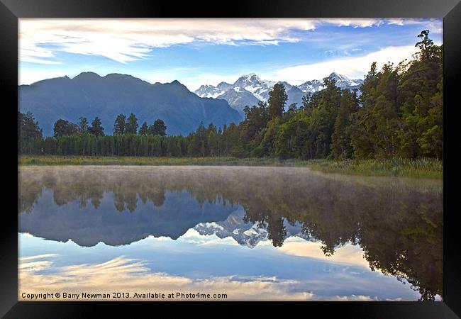 Mirror Lake Framed Print by Barry Newman