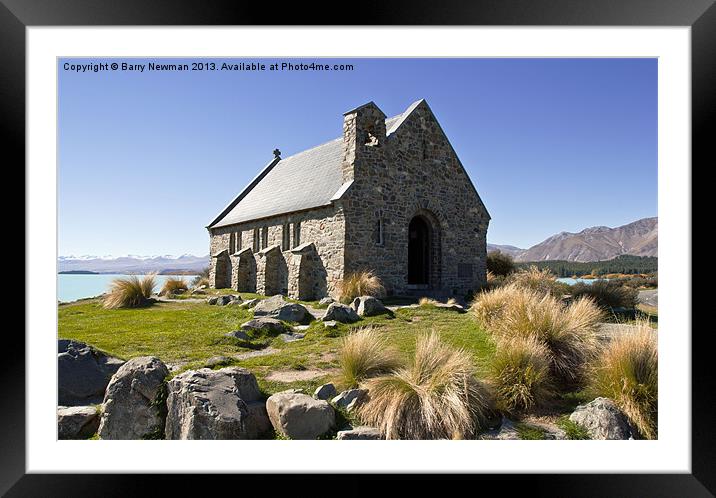 The church of the Good Shepard Framed Mounted Print by Barry Newman