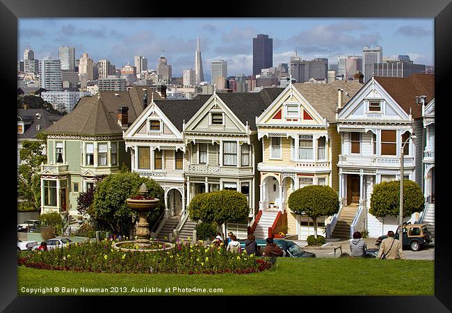 Alamo Square Framed Print by Barry Newman