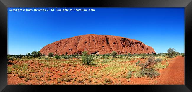 Uluru Framed Print by Barry Newman