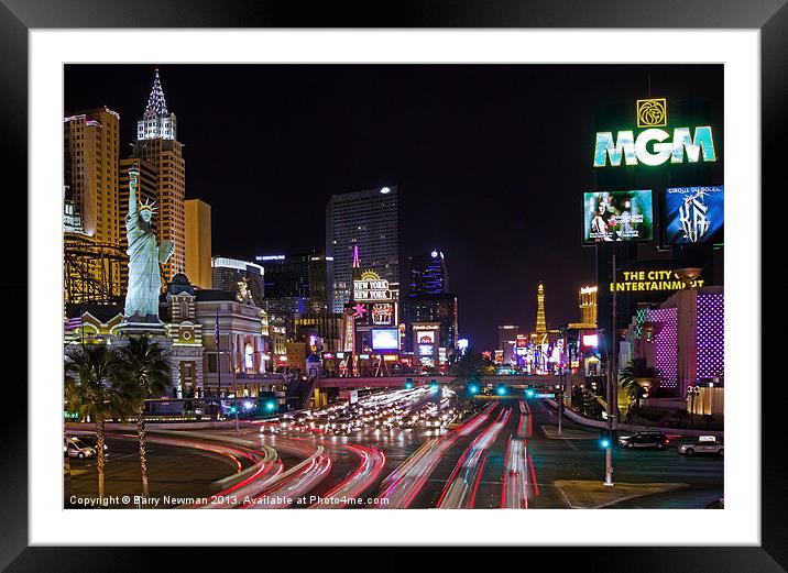 Viva Las Vegas Framed Mounted Print by Barry Newman