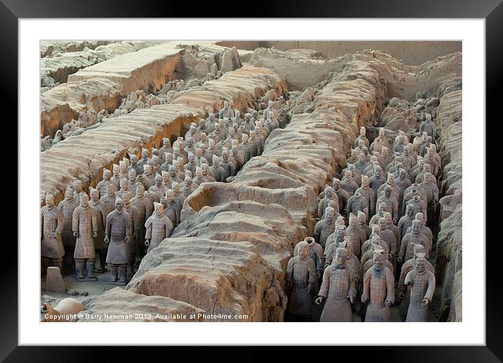 Terracotta Warriors Framed Mounted Print by Barry Newman