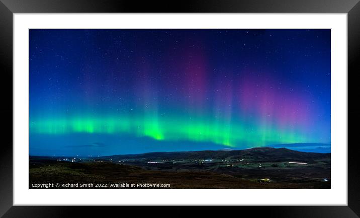 The Aurora Borealis or Northern Lights. Framed Mounted Print by Richard Smith