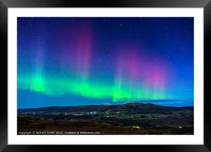 The Aurora Borealis or Northern Lights. #2 Framed Mounted Print by Richard Smith