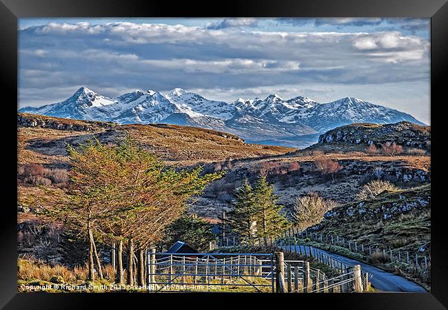 The Cuillin from Torvaig Framed Print by Richard Smith