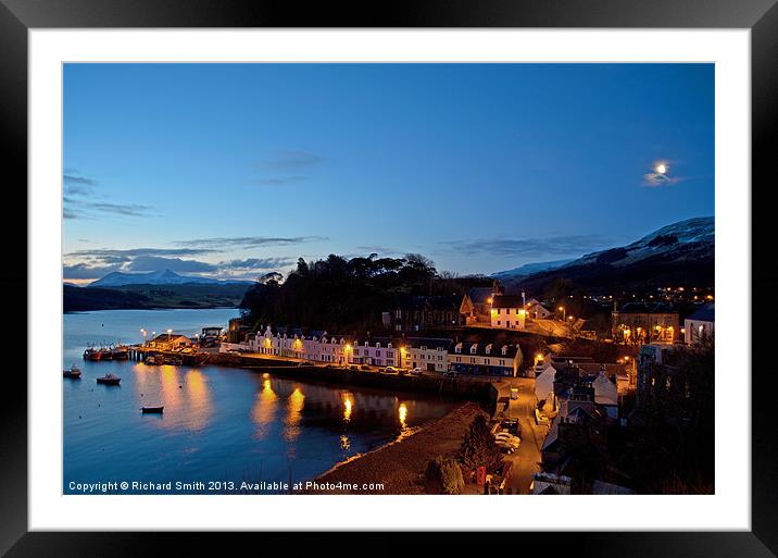 February dawn over Portree pier Framed Mounted Print by Richard Smith