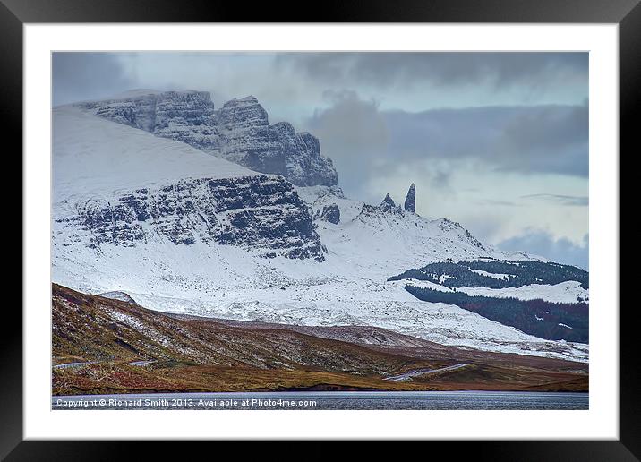 Snow on the Storr Framed Mounted Print by Richard Smith