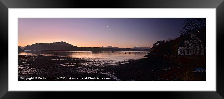 First light over Loch Portree Framed Mounted Print by Richard Smith