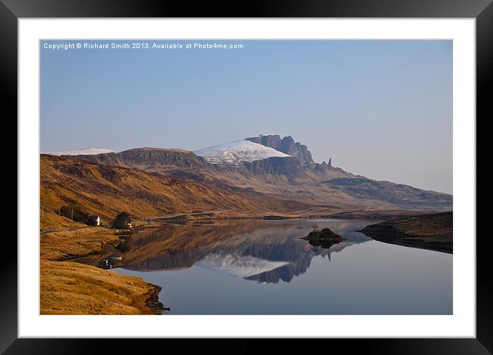 Storr reflected Framed Mounted Print by Richard Smith
