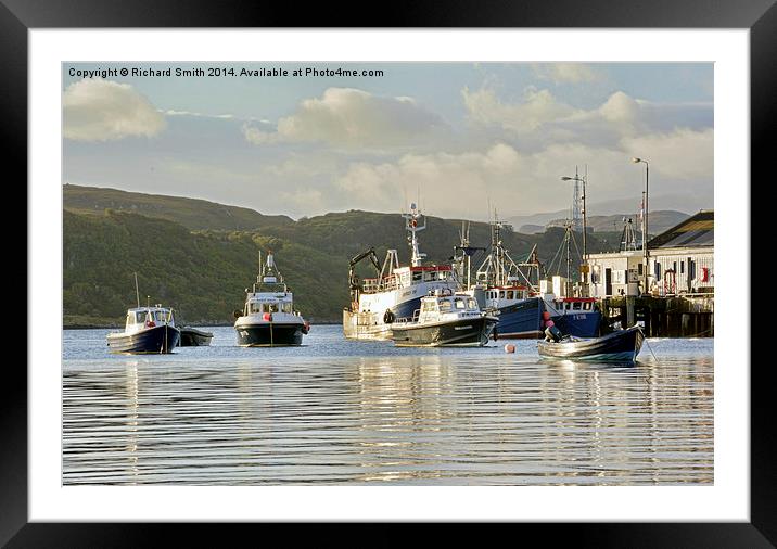  The end of Portree pier Framed Mounted Print by Richard Smith