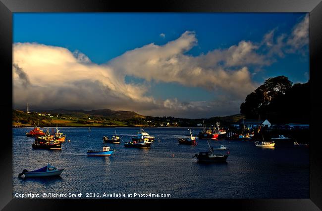 Loch portree in evening light. Framed Print by Richard Smith