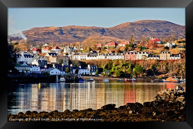 Portree reflection Framed Print by Richard Smith