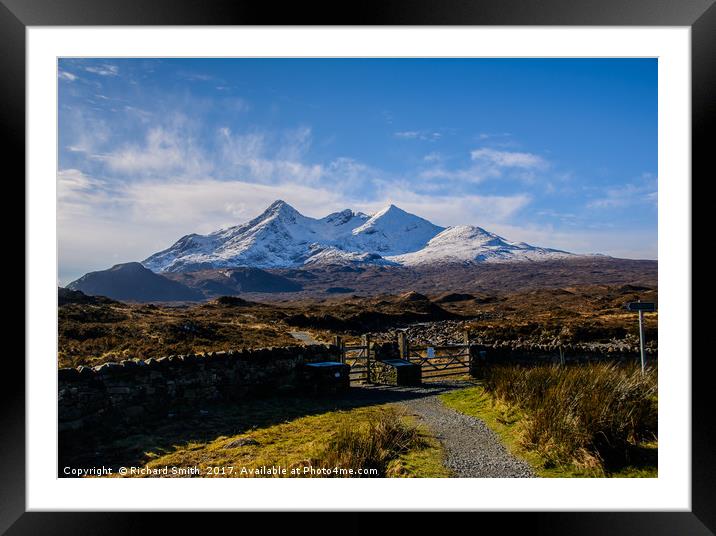 The Cuillin hills of the Isle of Skye Framed Mounted Print by Richard Smith