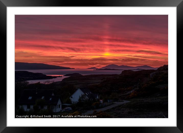 Sunset observed from Kingsburgh, Isle of Skye Framed Mounted Print by Richard Smith