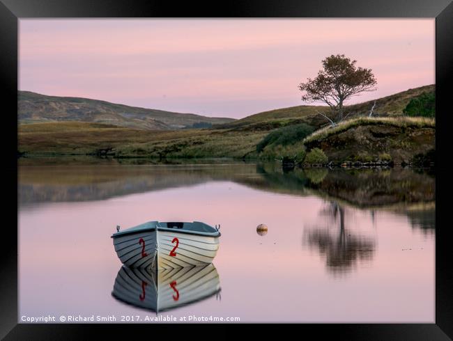 Fishing boat upon Loch Fada #2 Framed Print by Richard Smith