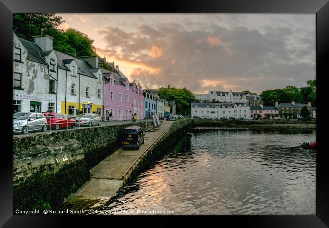 Portree quay and slip Framed Print by Richard Smith