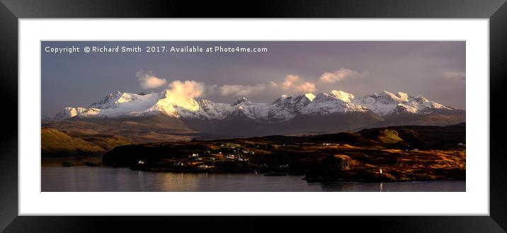 Black Cuillin of Skye Framed Mounted Print by Richard Smith