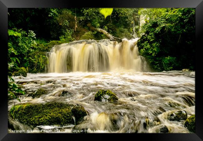 Chrachaig river falls, Scorrybreac. Framed Print by Richard Smith