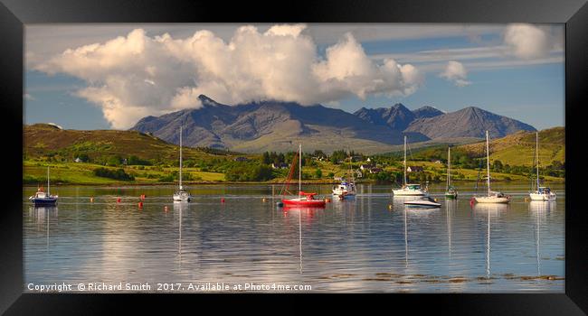 Yachts awaiting another days sailing. Framed Print by Richard Smith
