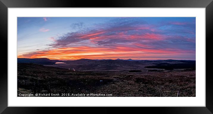 Sunset from the Glenmore Road. Framed Mounted Print by Richard Smith