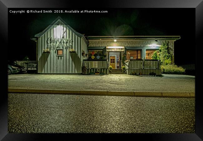 The Claymore Restaurant at night Framed Print by Richard Smith
