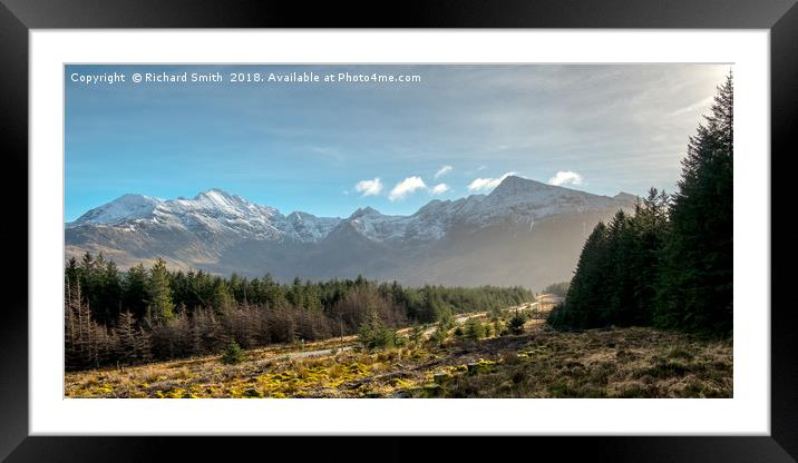 Walking the Bealach Brittle forest loop track #2 Framed Mounted Print by Richard Smith