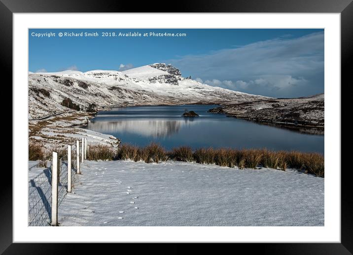 The Storr in winter. Framed Mounted Print by Richard Smith
