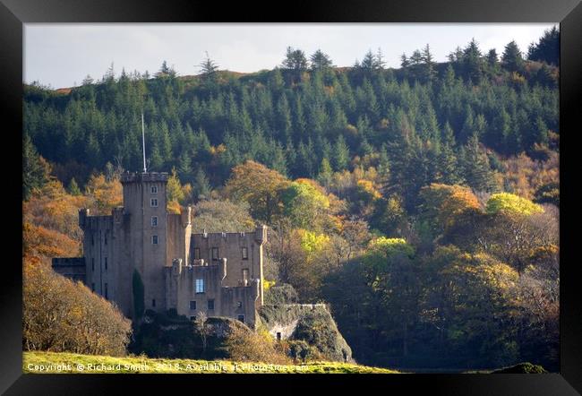Dunvegan Castle in the autumn Framed Print by Richard Smith