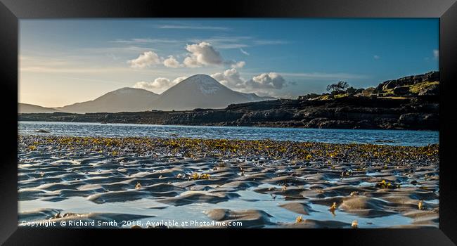 Rippling sand on Ashaig beach Framed Print by Richard Smith