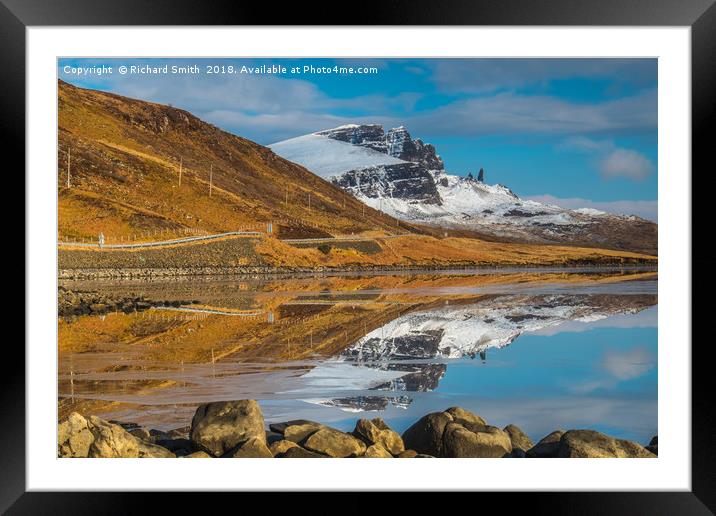 The Storr from the lochside Framed Mounted Print by Richard Smith