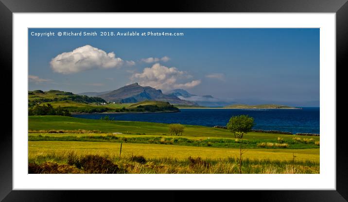 Trotternish from Sconser Golf Course in May #2 Framed Mounted Print by Richard Smith