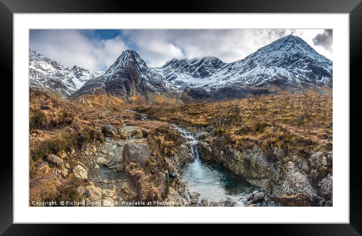 Looking up Coire na Creiche Framed Mounted Print by Richard Smith