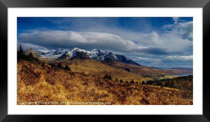 The actual Cuillin Hills Framed Mounted Print by Richard Smith