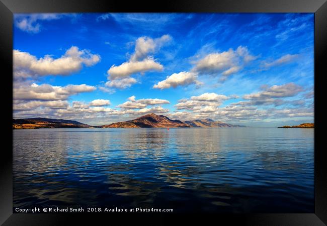 Clouds reflected in the Sound of Raasay Framed Print by Richard Smith
