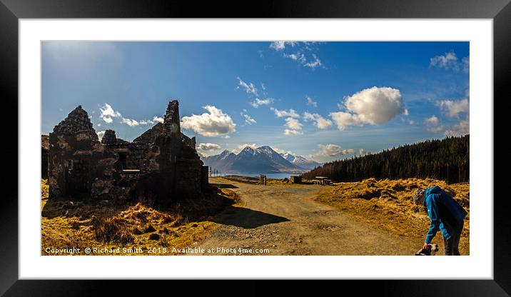 Glamaig, Skye from Mine No.1 on the Isle of Raasay Framed Mounted Print by Richard Smith
