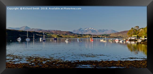 Loch Portree summer panorama Framed Print by Richard Smith