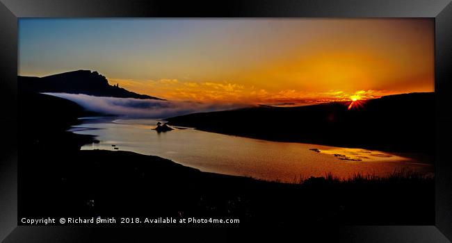Sunrise at Storr Lochs Framed Print by Richard Smith