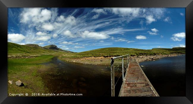 The footbridge over the north end of Loch Fada Framed Print by Richard Smith
