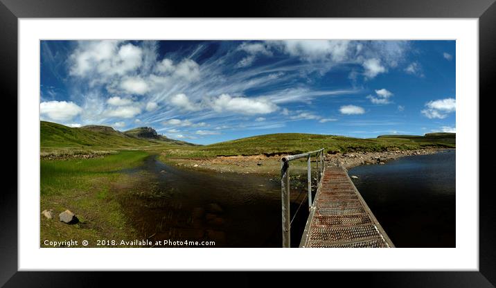 The footbridge over the north end of Loch Fada Framed Mounted Print by Richard Smith