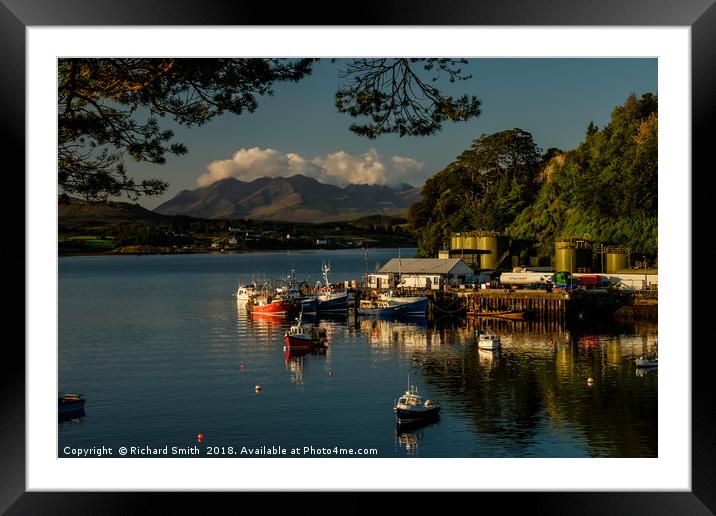 Southerly early morning view down Loch Portree  Framed Mounted Print by Richard Smith