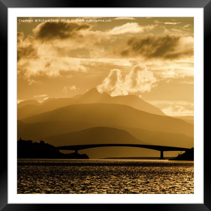 The Skye Bridge in the evening Framed Mounted Print by Richard Smith