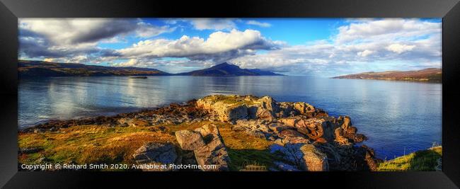 A northward view up the Sound of Raasay. Framed Print by Richard Smith