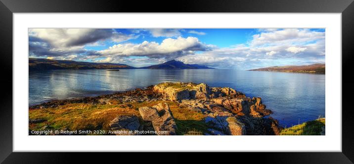A northward view up the Sound of Raasay. Framed Mounted Print by Richard Smith