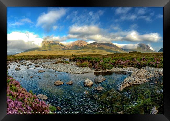 The red Cuillin Range of the Isle of Skye. Framed Print by Richard Smith