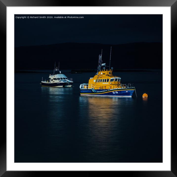 'Seaflower' and 'Earl Stanley Watson Barker', Portree lifeboat  Framed Mounted Print by Richard Smith