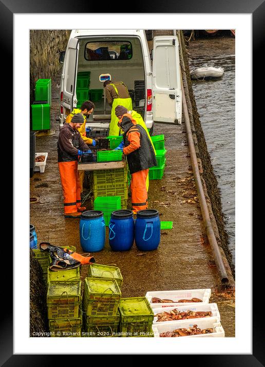 Fishermen at work #5 Framed Mounted Print by Richard Smith