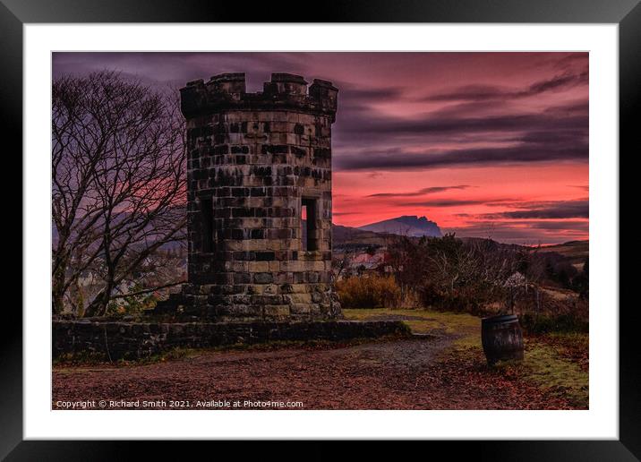 The Apothecary's Tower at sunset. Framed Mounted Print by Richard Smith