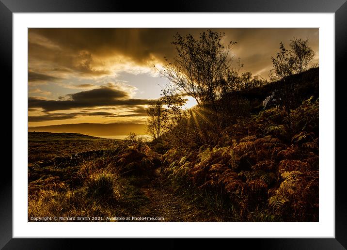 Following the footpath around Ben Chracaig. Framed Mounted Print by Richard Smith