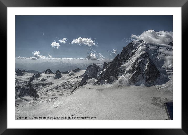 Mountain Scape - Blue/BW Framed Mounted Print by Chris Wooldridge